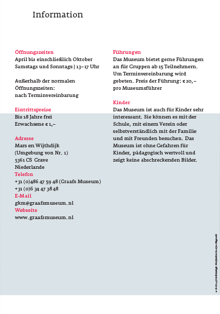 Graafs Kazematten Museum Folder